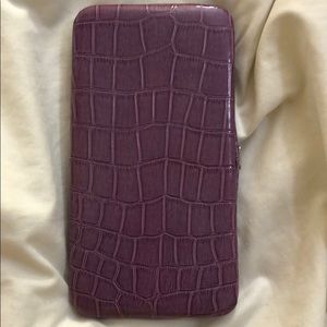 Purple snake skin wallet